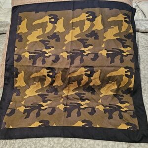 Zara Camouflage Scarf - Black and Brown